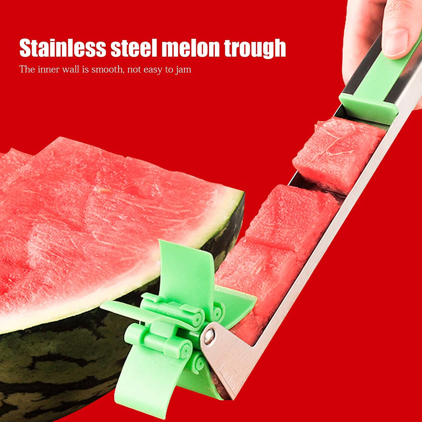 Stainless Steel Watermelon Cutter – Washable Windmill Slicer & Peeler for Easy Use