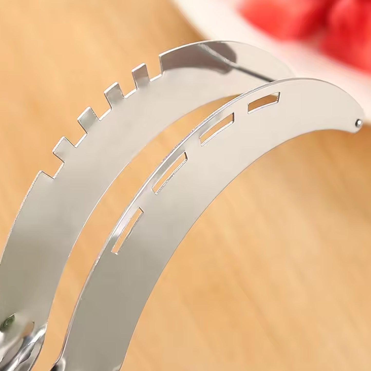 3-in-1 Stainless Steel Watermelon & Cantaloupe Slicer, Knife & Corer – Kitchen Tool