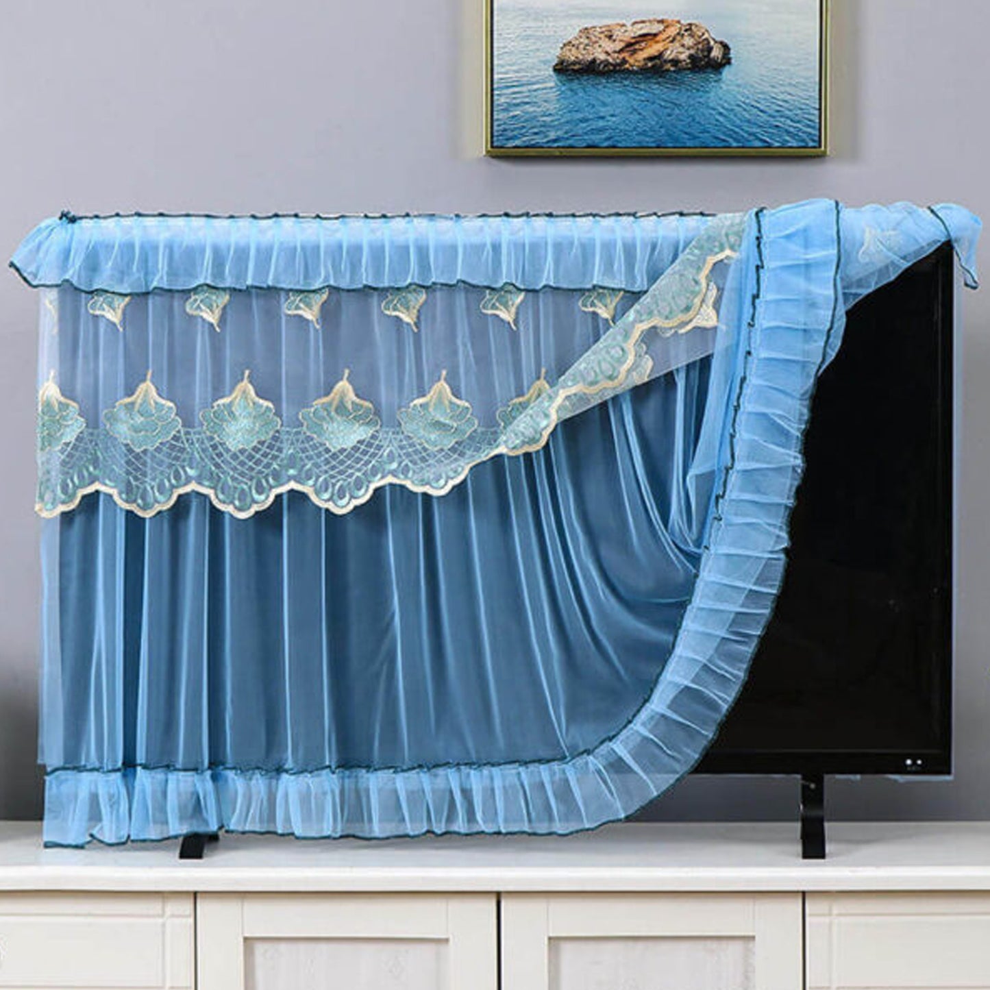 Dustproof TV Screen Protector – Cloth Cover for 55-Inch Indoor TV