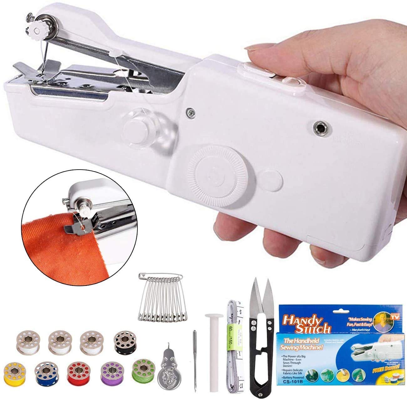 Mini Handheld Electric Sewing Machine – Portable & Cordless Stitch Tool for Beginners