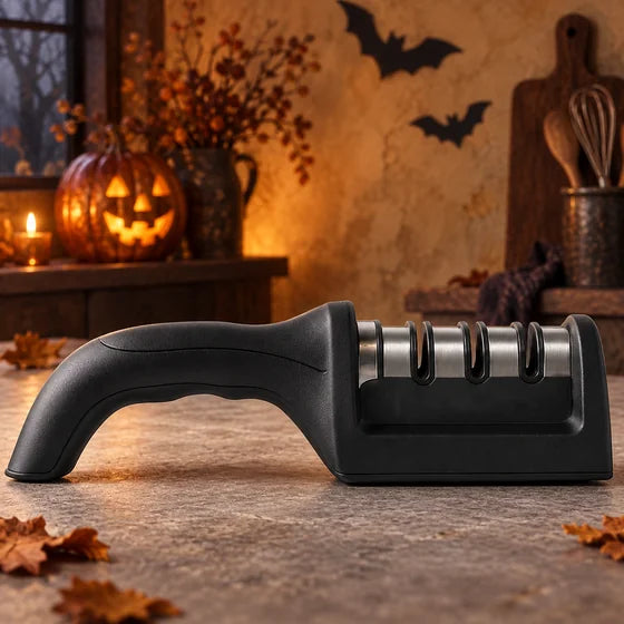 Manual 3-Stage Knife Sharpener – Red