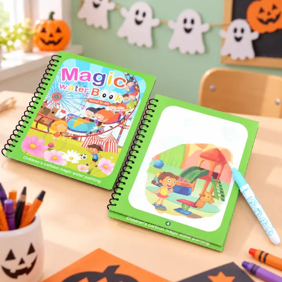 Reusable Water Colouring Book with Pen