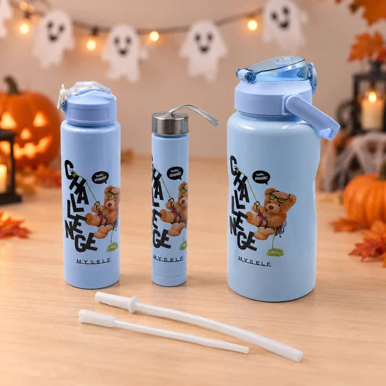 Plastic Water Bottles – Set of 3