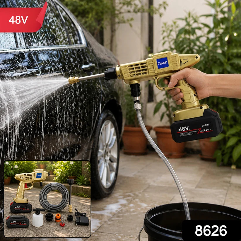 Double Battery 48v Rechargeable Electric Car Washer Gun (1 Set)