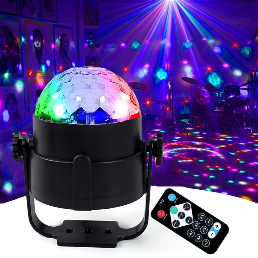 Side view of 7548 USB rechargeable party disco ball light