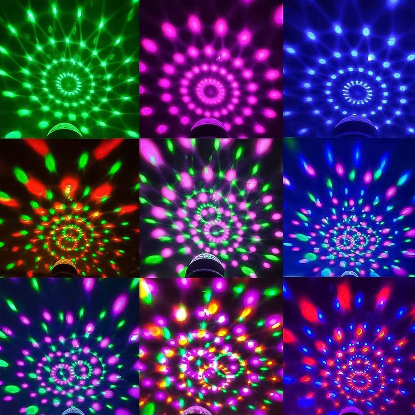 Colorful LED effects from the 7548 party disco ball lamp