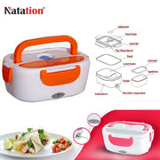 Diagram showing dimensions and capacity of the electric lunch box