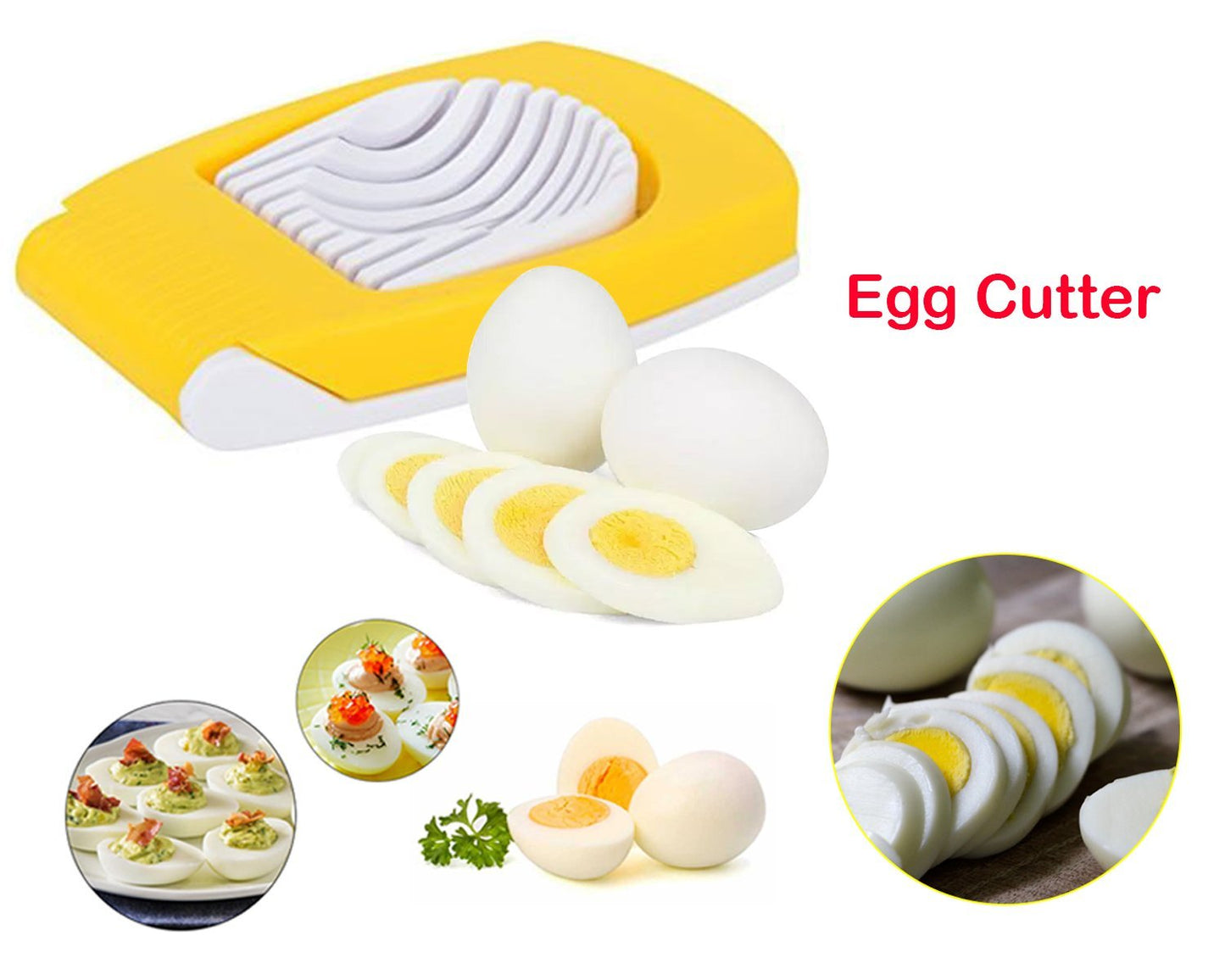 Premium Egg Cutter – Stainless Steel Wire Slicer for Boiled Eggs