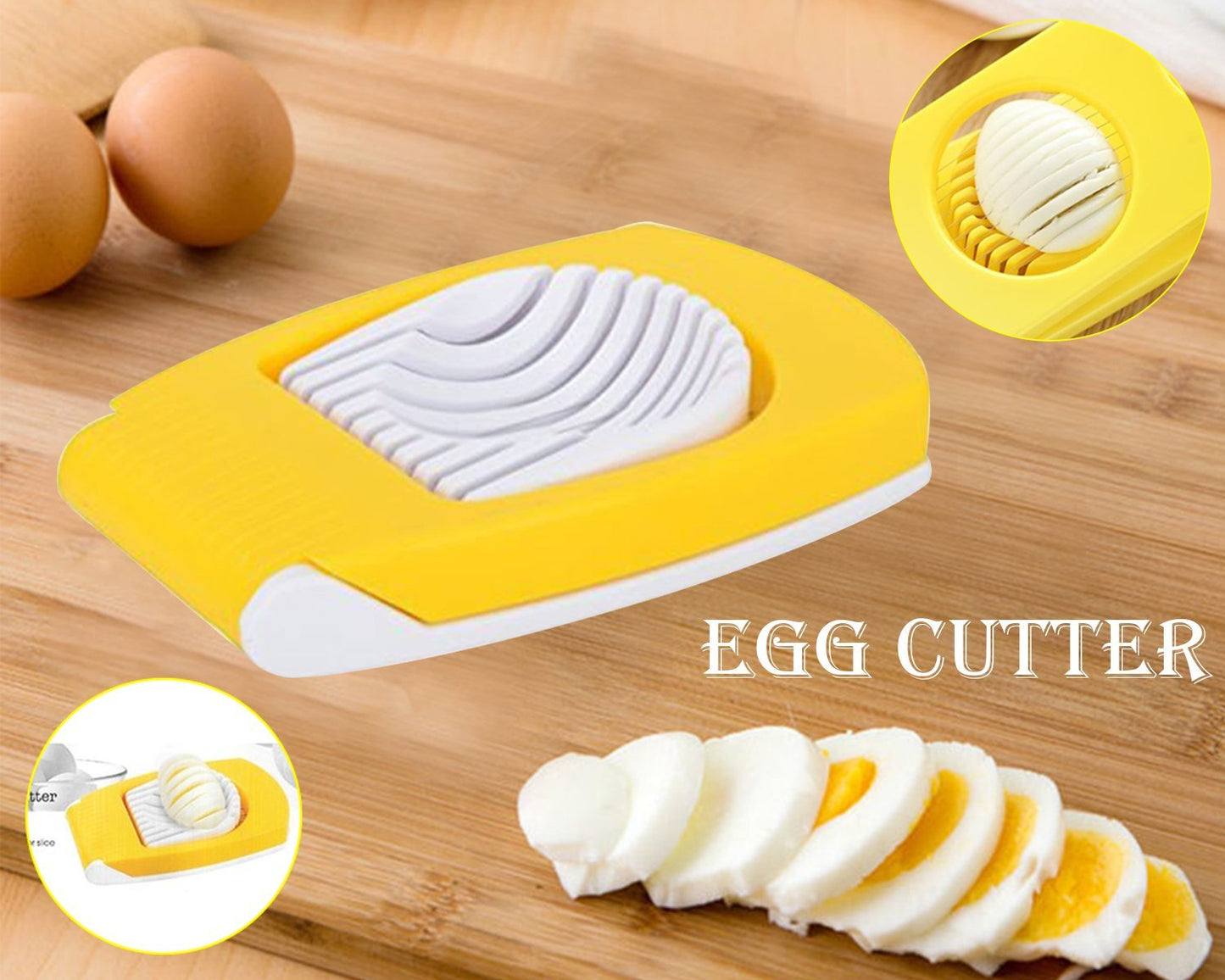 Premium Egg Cutter – Stainless Steel Wire Slicer for Boiled Eggs