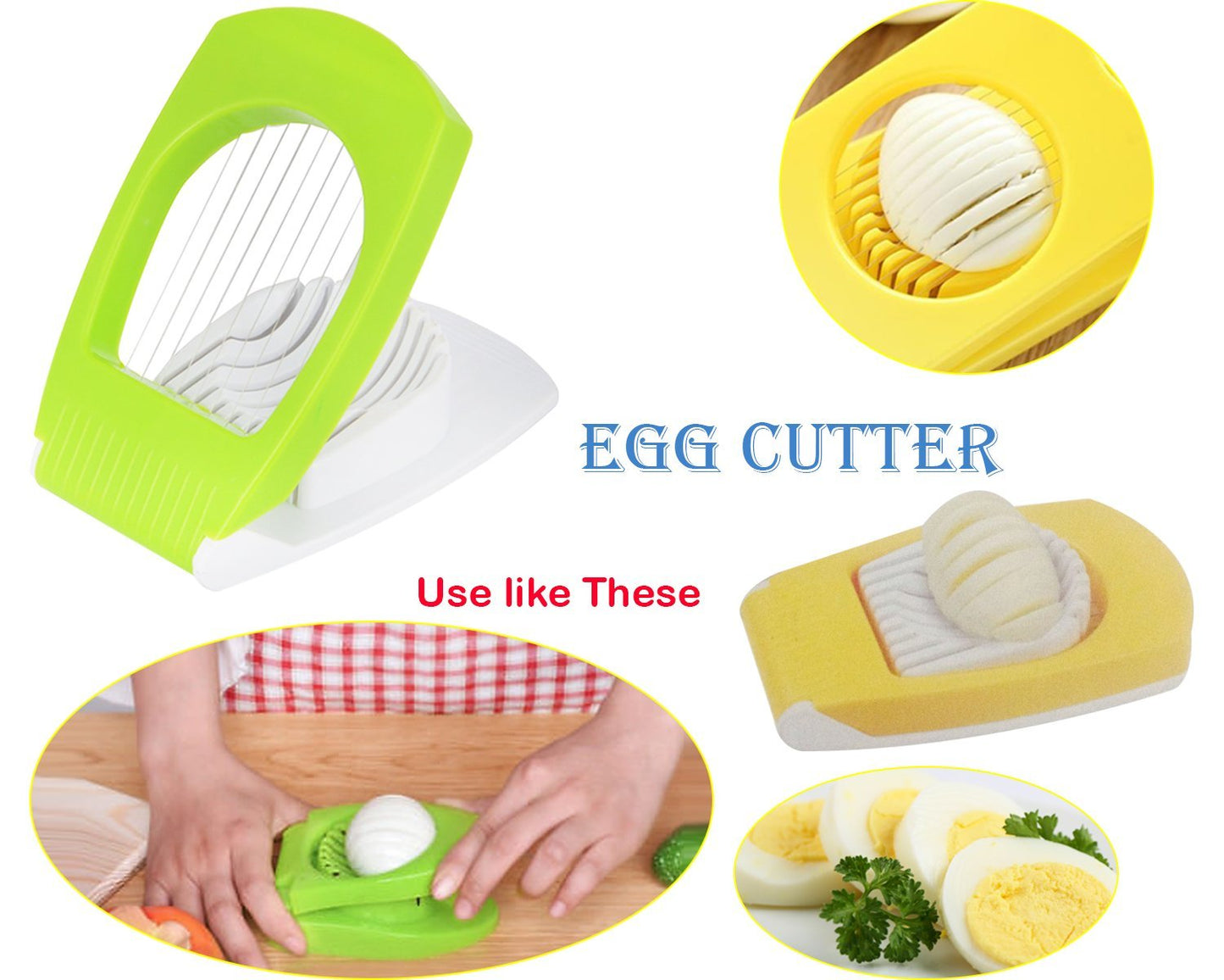Premium Egg Cutter – Stainless Steel Wire Slicer for Boiled Eggs