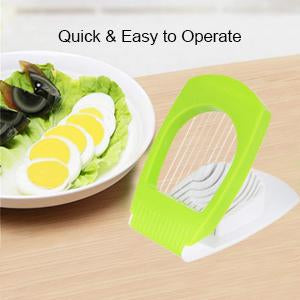 Premium Egg Cutter – Stainless Steel Wire Slicer for Boiled Eggs