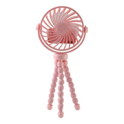 Flexible tripod fan demonstrating its adjustable legs