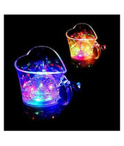 Heart Shape LED Blinking Glass Cup glowing with colorful liquid