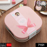 Divided Candy & Dry Fruit Box with 4 Compartments - Space-Saving Design
