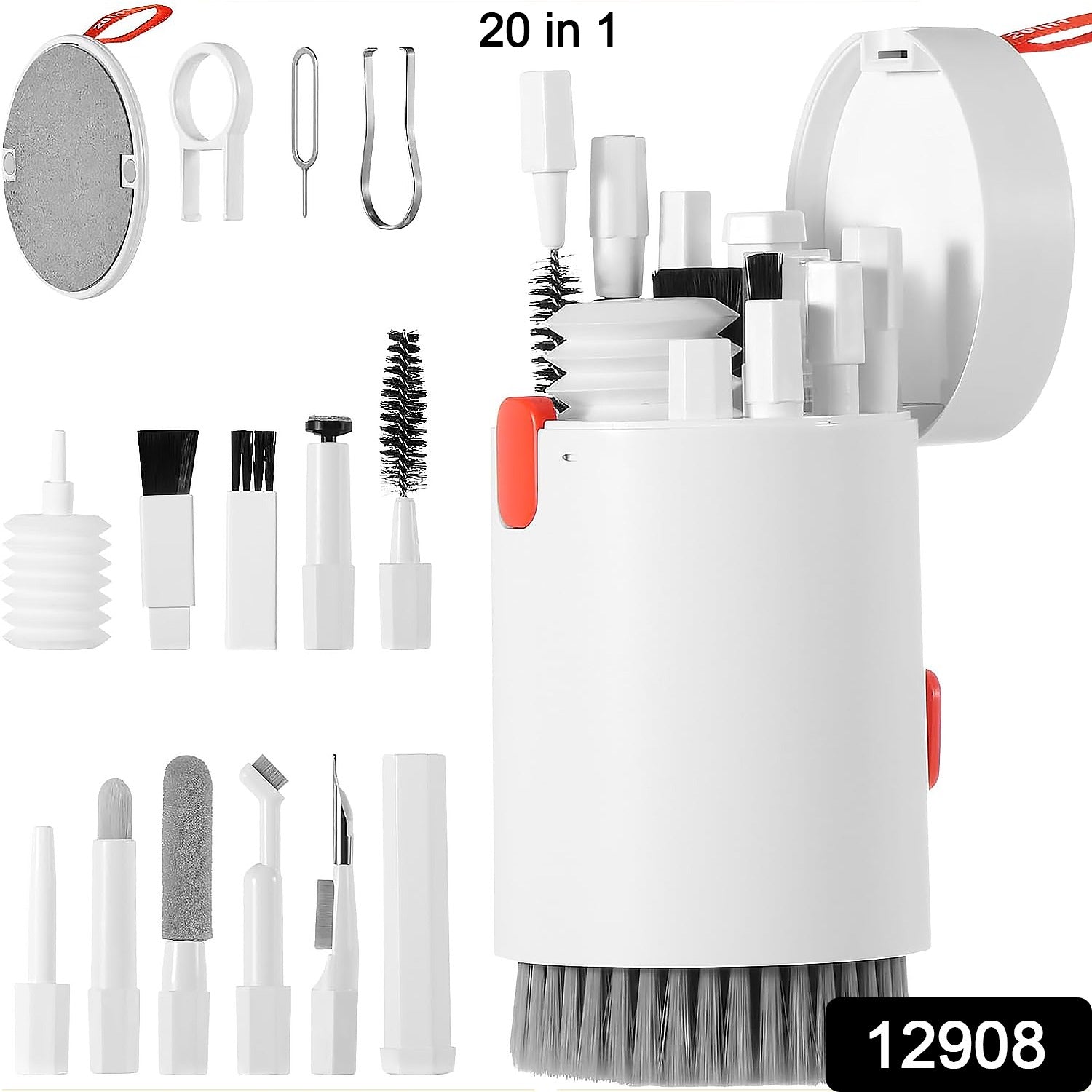 20-in-1 Keyboard Cleaner Kit – Laptop, Phone, Screen & Camera Cleaning Kit with Electronic Brush & Spray