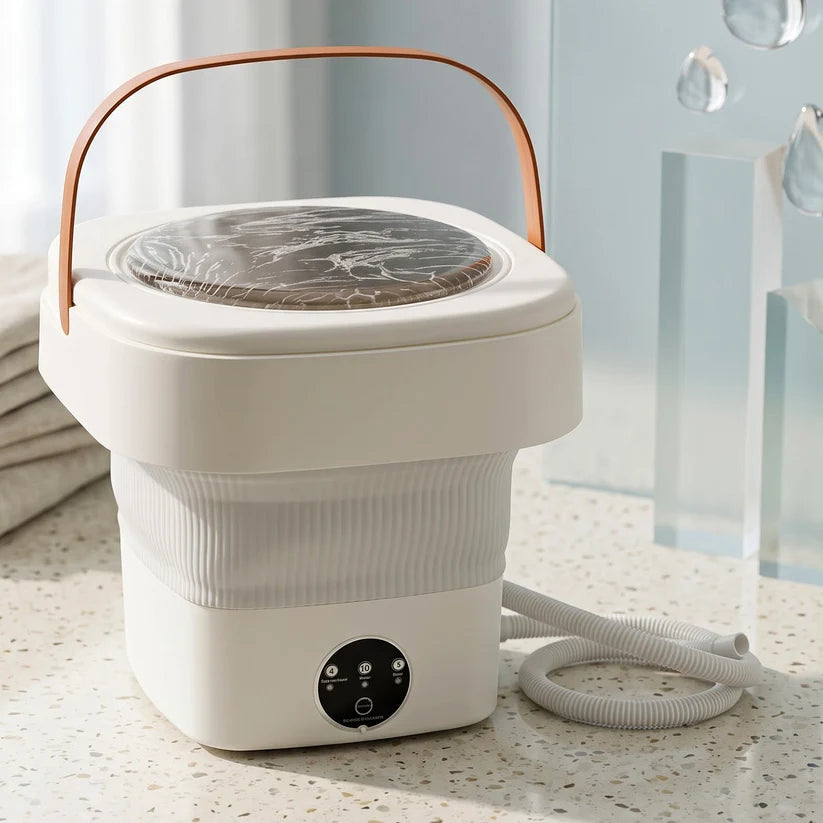 1457 Folding Washing Machine Mini Portable Washing Machine Deep Cleaning Half Automatic Washt Mini Foldable Washing Machine Suitable For Socks Underwear Baby Clothes