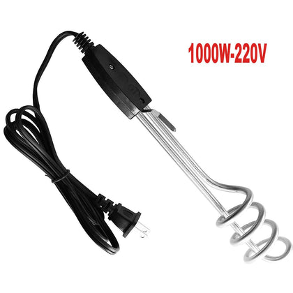 Portable electric immersion water heater, 1000W, 220V