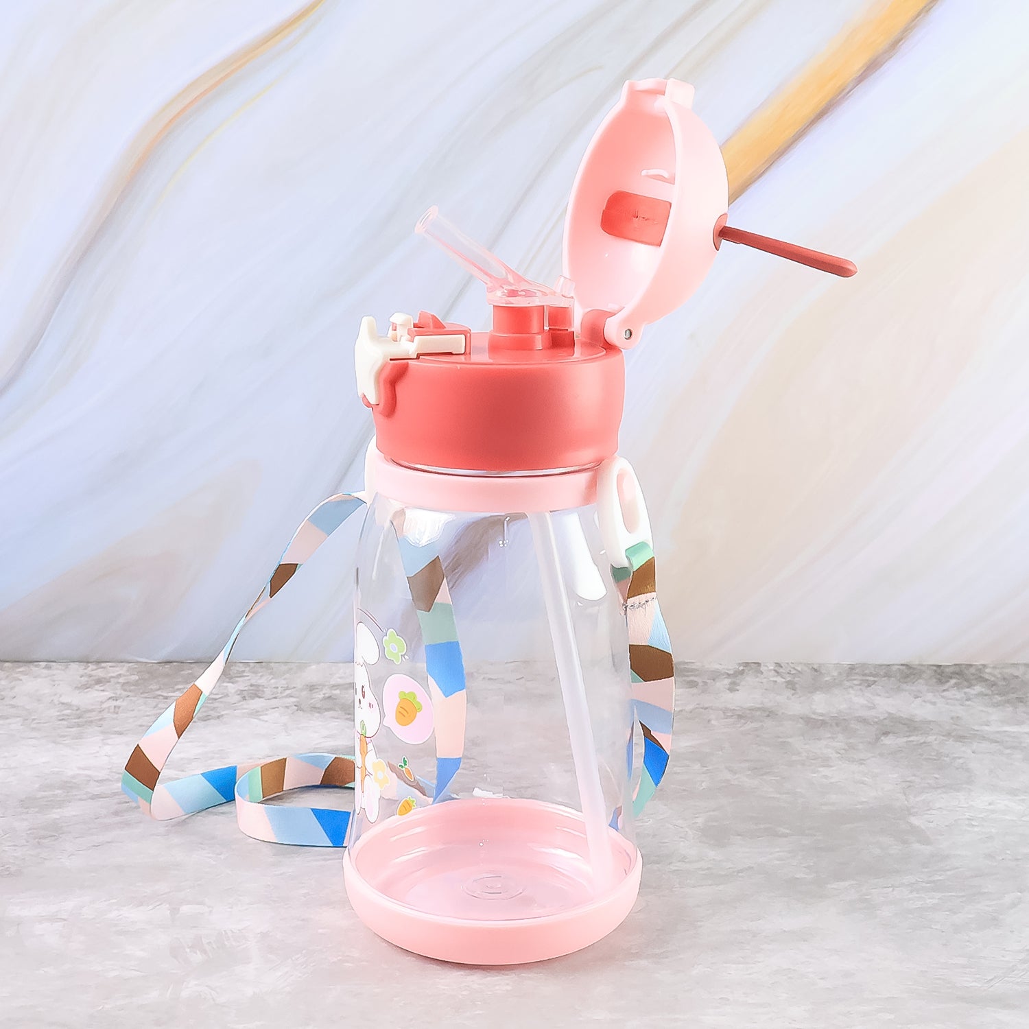 Cute Cartoon Water Bottle Approx 450ml (1 Pc)