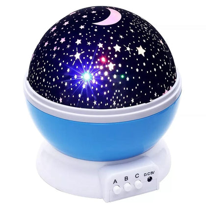 Color Changing Star Master Night Lamp projecting a vibrant galaxy onto a dark wall