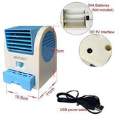 201 Dual Bladeless Mini Air Conditioner in a home office setting