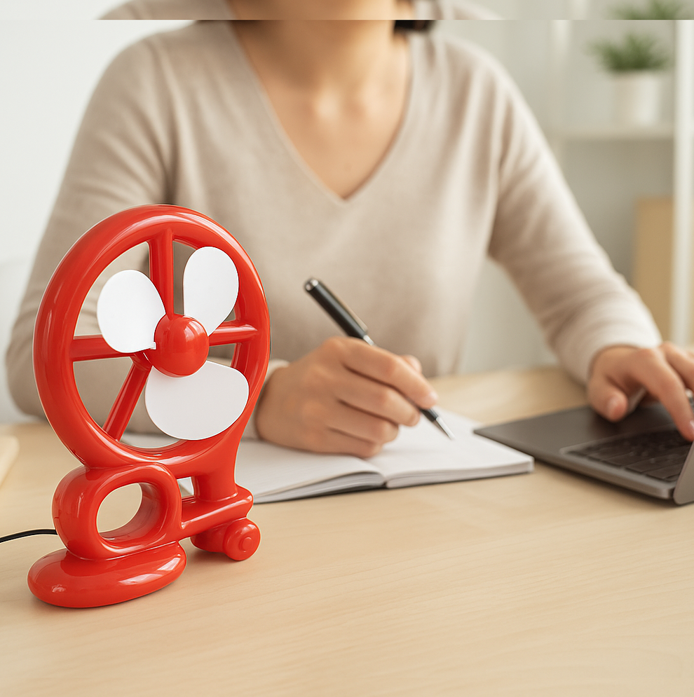 Cart Shape Mini Fan Usb Powered Portable Usb Mini Cooling Fan (Battery Not Include)