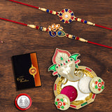 Rakhi Combo Gift Set with Coin, Card & Chocolate Treat