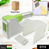 French Fry Potato Chipser & Slicer with Container - Virgin Plastic