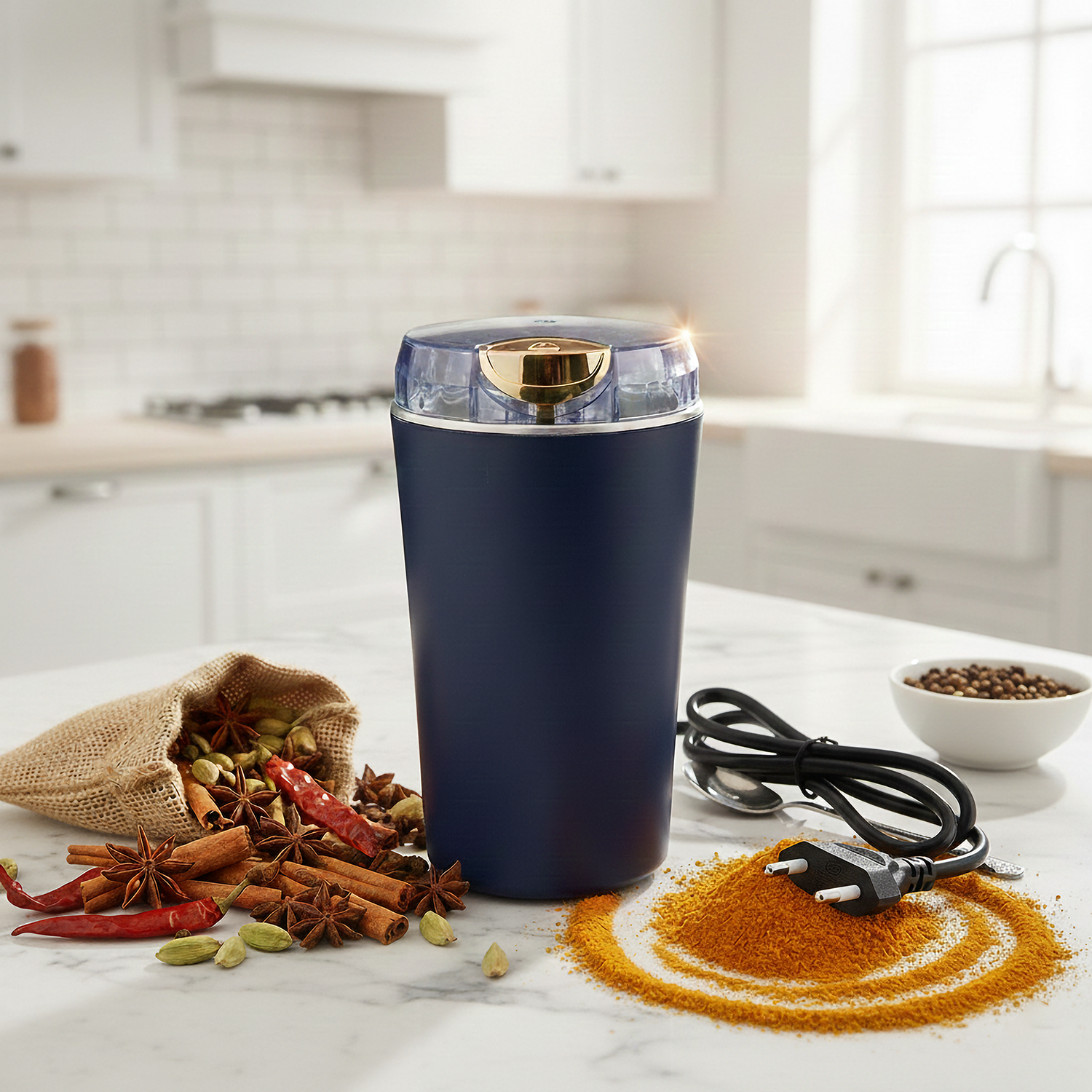 Mini Mixer & Grinder – Powerful Electric Coffee Bean & Spice Grinder for Home & Office