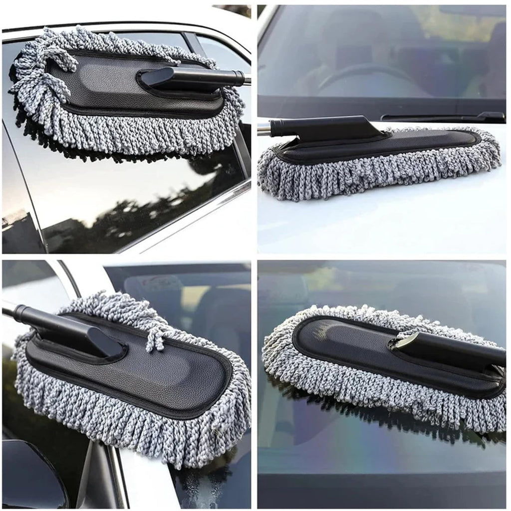 Large 40x30 cm microfiber cloth for streak-free drying and polishing car surfaces.