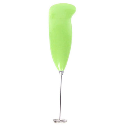 Electric handheld milk frother with stainless steel whisk