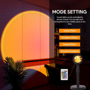 6423 Sunset Lamp showing 4 color changing films