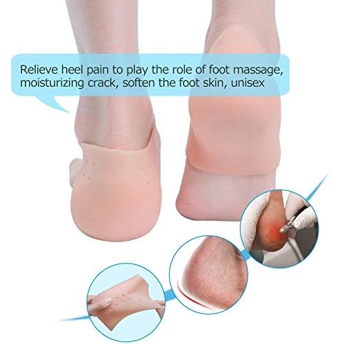 Silicone heel sleeve packaging and pair display