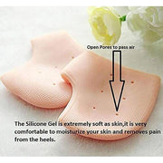 Medical grade silicone gel heel sleeve side angle