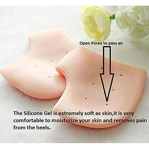 Medical grade silicone gel heel sleeve side angle