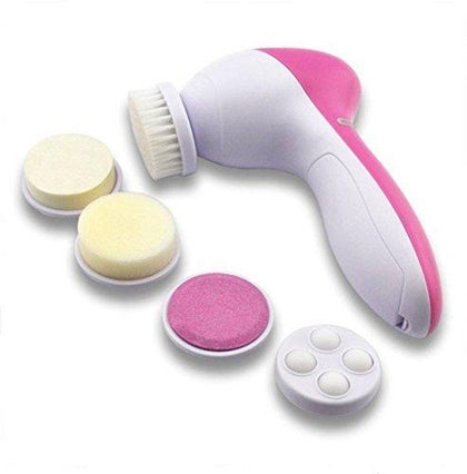 Pink 5-in-1 Smoothing Body & Facial Massager angled view