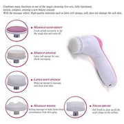 Close-up of massager with soft sponge head