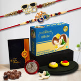 Rakhi Gift Combo – Premium Peacock Rakhi & Sweets | Wukusy
