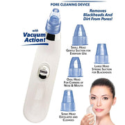 Diagram illustrating different suction probes for blackhead removal