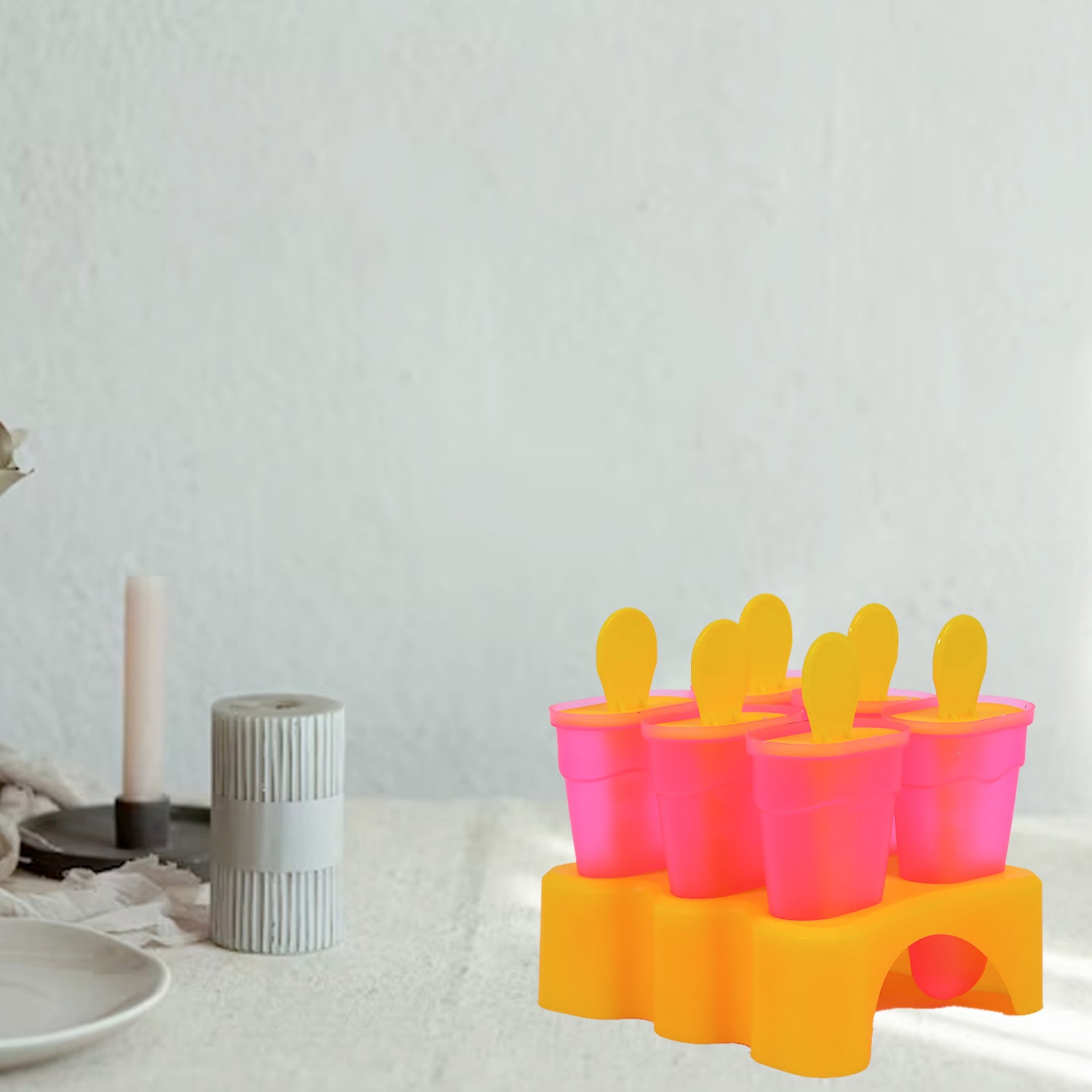 Kulfi Mould Set – 6-Piece Homemade Kulfi Maker for Freezer Use