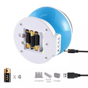 Close-up of the Star Master Night Lamp's control buttons and remote for easy operation
