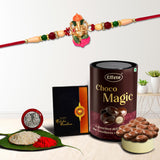 Ganesh Rakhi Combo with Chocolate & Roli-Chawal Pack - 200g