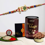 Rakhi Combo Gift Set for Brother with Chocolate & Roli-Chawal