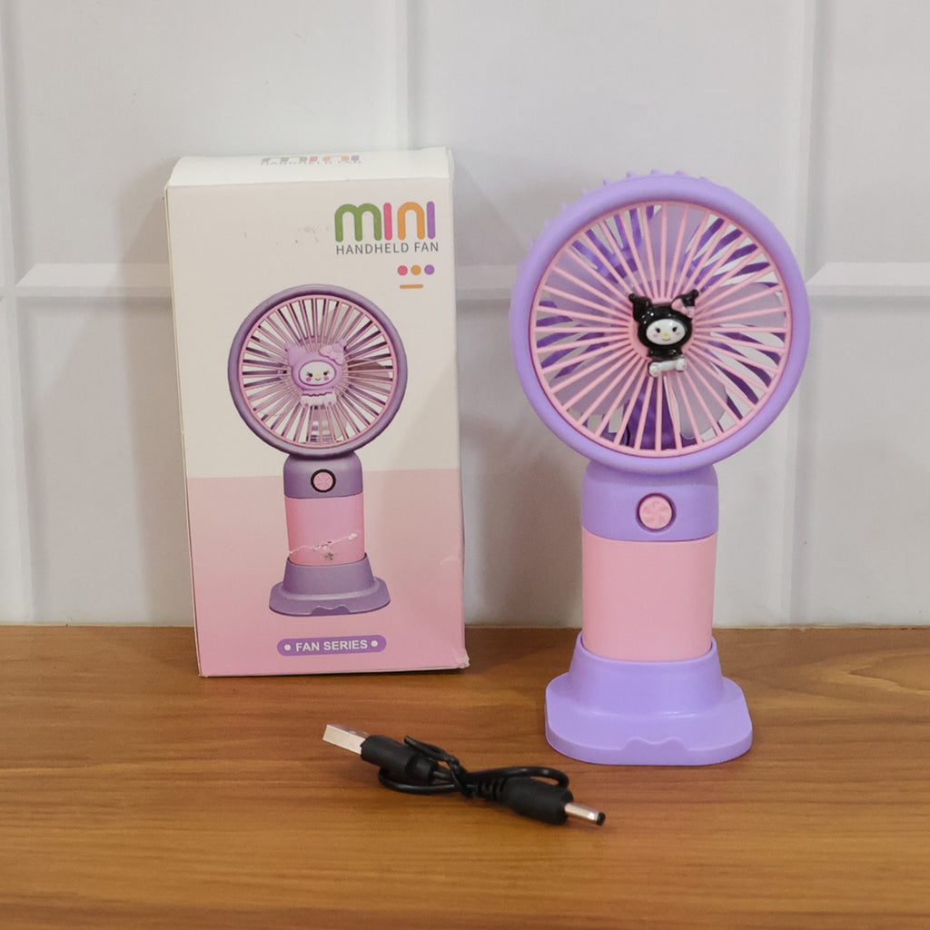 Cute Usb Rechargeable Mini Desktop Fan With Stand For Office  Home