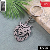 Premium Stainless Steel Lion Head Keychain for Men & Women