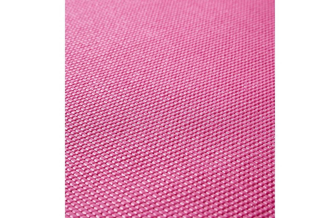 Close-up view of the textured non-slip surface of the yoga mat.