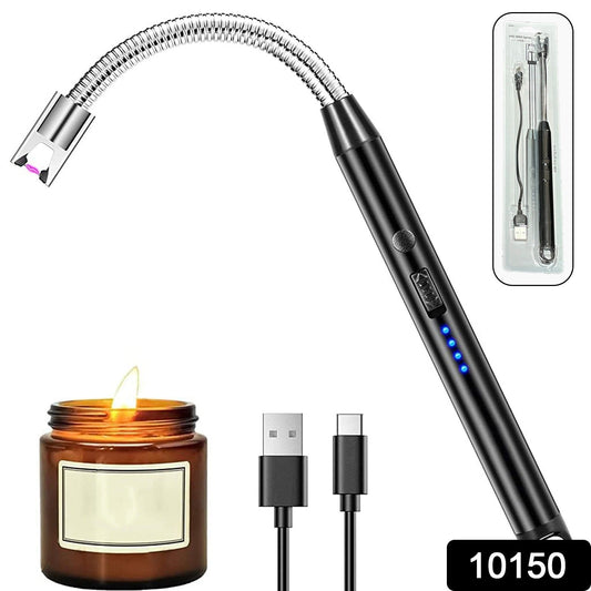Long Flexible Electric Arc Lighter – USB Rechargeable Windproof Flameless Plasma Lighter for Smoking