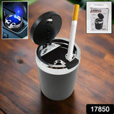 LED Car Ashtray with Lid – Portable Smokeless Ash Holder (1 Pc)