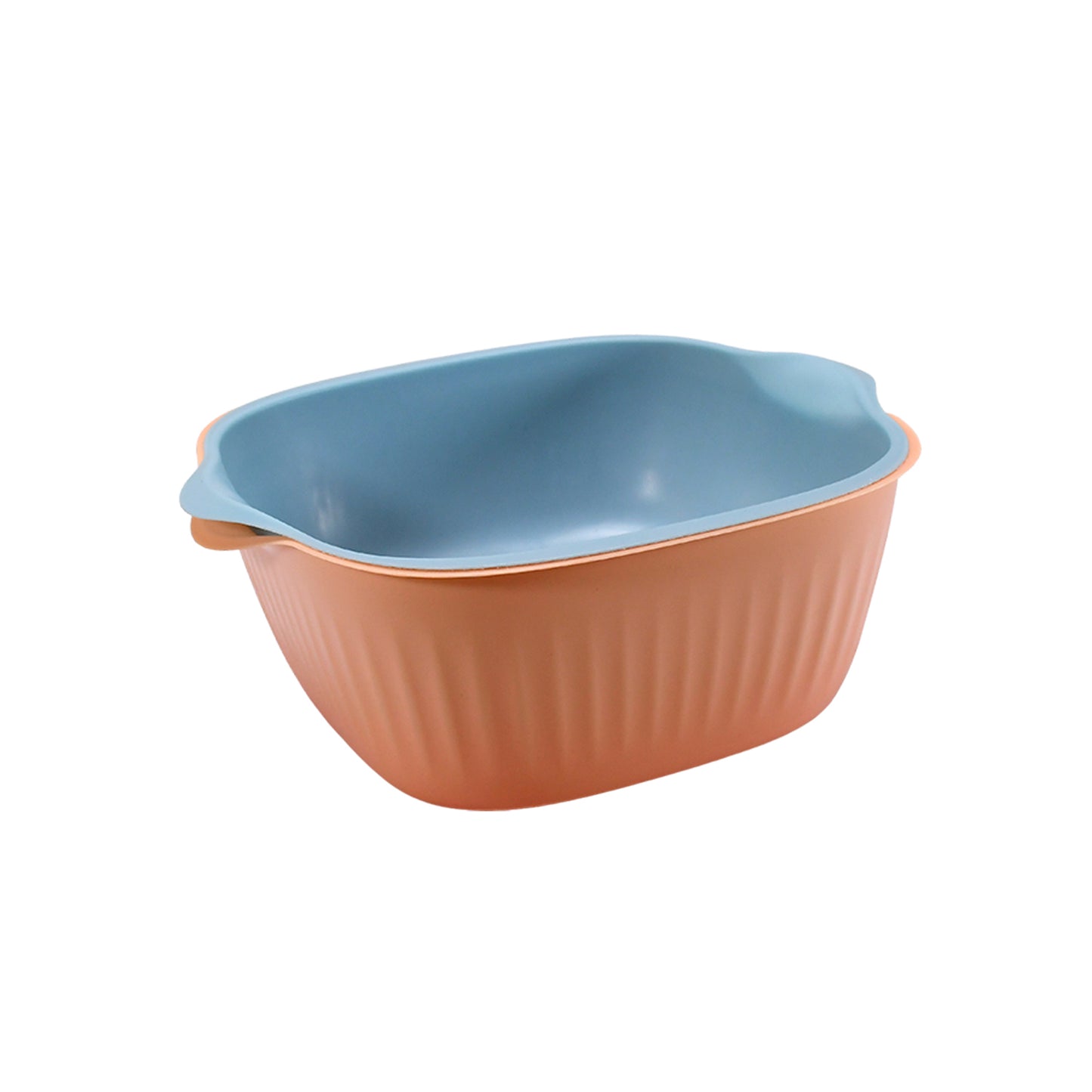 2-in-1 Plastic Washing Bowl with Strainer – Multipurpose Kitchen Drainer Basket