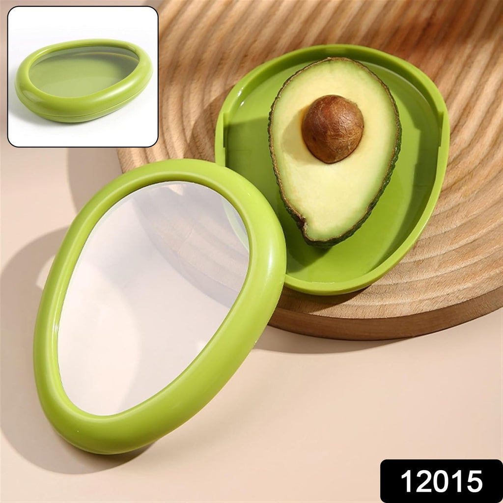 Green oval vegetable container side view