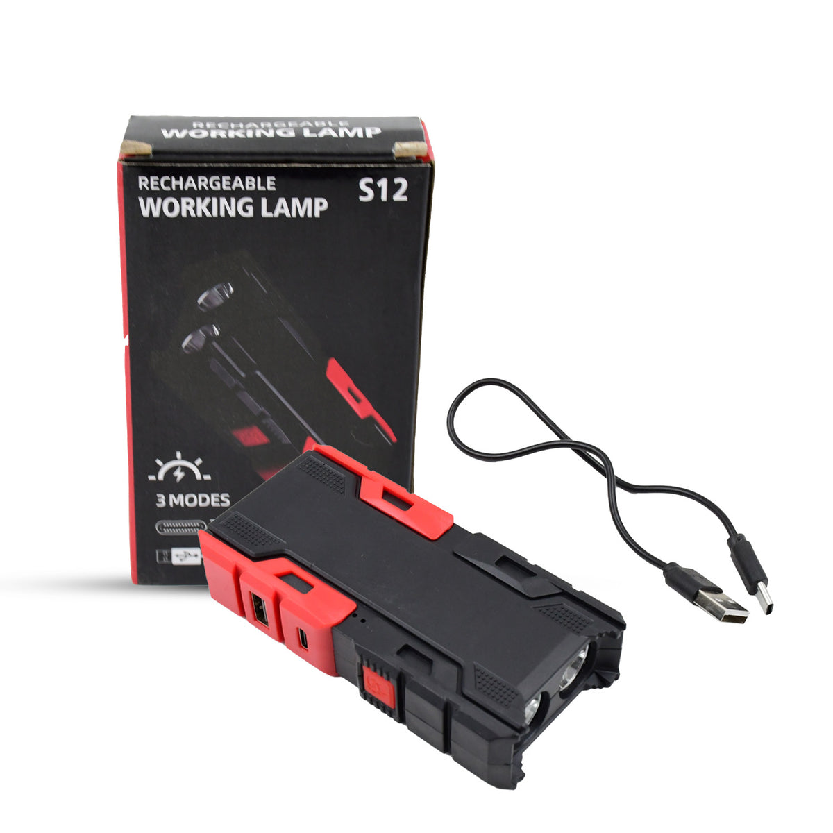 Three lighting modes of mini LED flashlight: high, low, and strobe